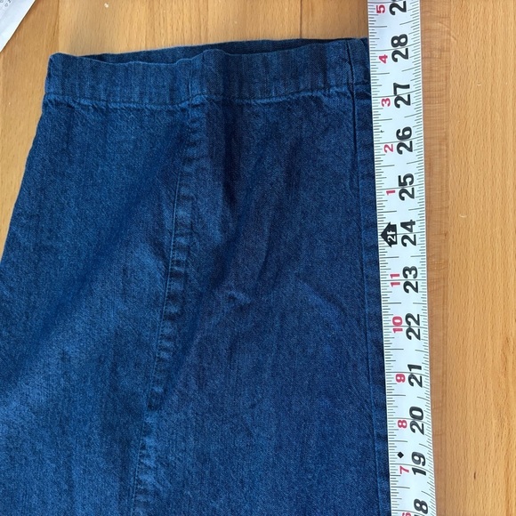 Eloquii Elements Women's Plus Size 22 Denim Jumpsuit Ruffles Short Sleeve Trendy - Picture 5 of 9